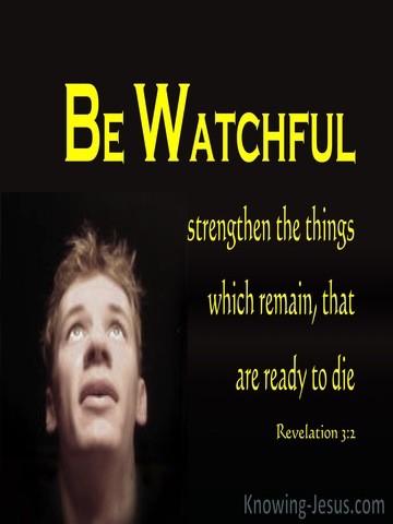 Revelation 3:2 Be Watchful (yellow)